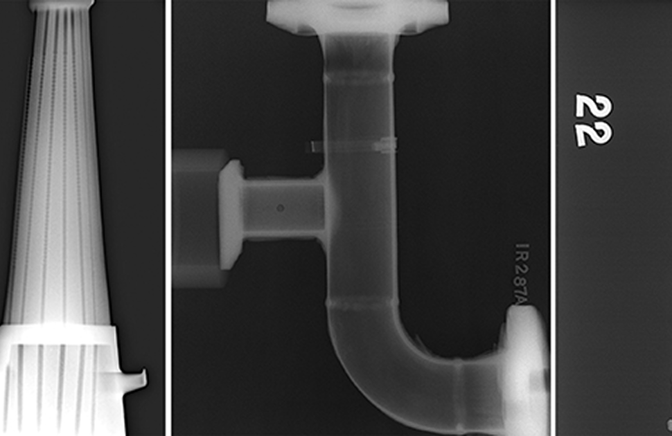 Non-destructive testing of defects at pixel level with move contrast X-ray imaging