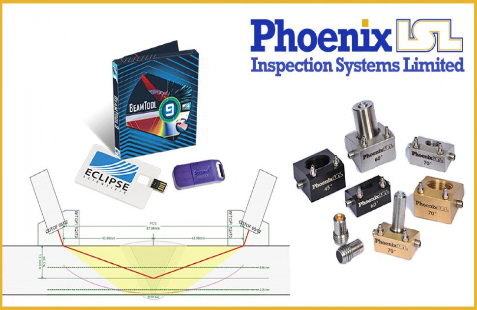 Eclipse Scientific add Phoenix ISL TOFD probe and wedge range to ES BeamTool software