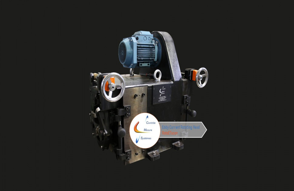 EDDY CURRENT ROTATING HEAD FOR LONGITUDINAL DEFECTS DETECTION