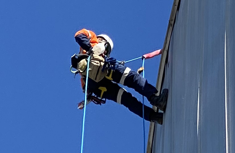 Power Station Boiler Inspection using Rope Access