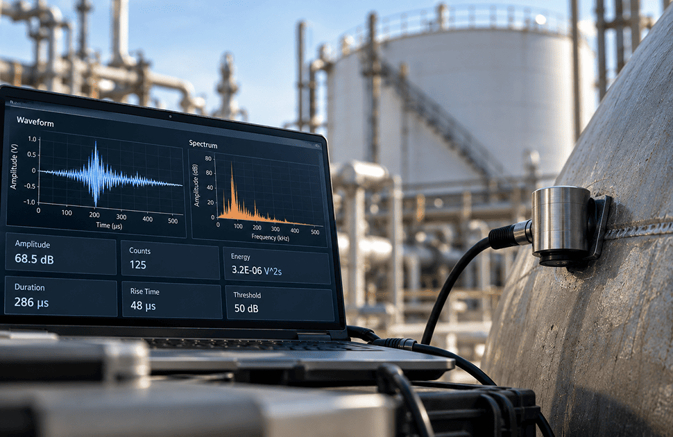 Acoustic Emission Signal Parameters: Hits, Counts, Amplitude & Energy