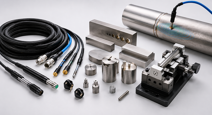 Eddy Current Testing Accessories: Cables, Reference Standards & Fixtures
