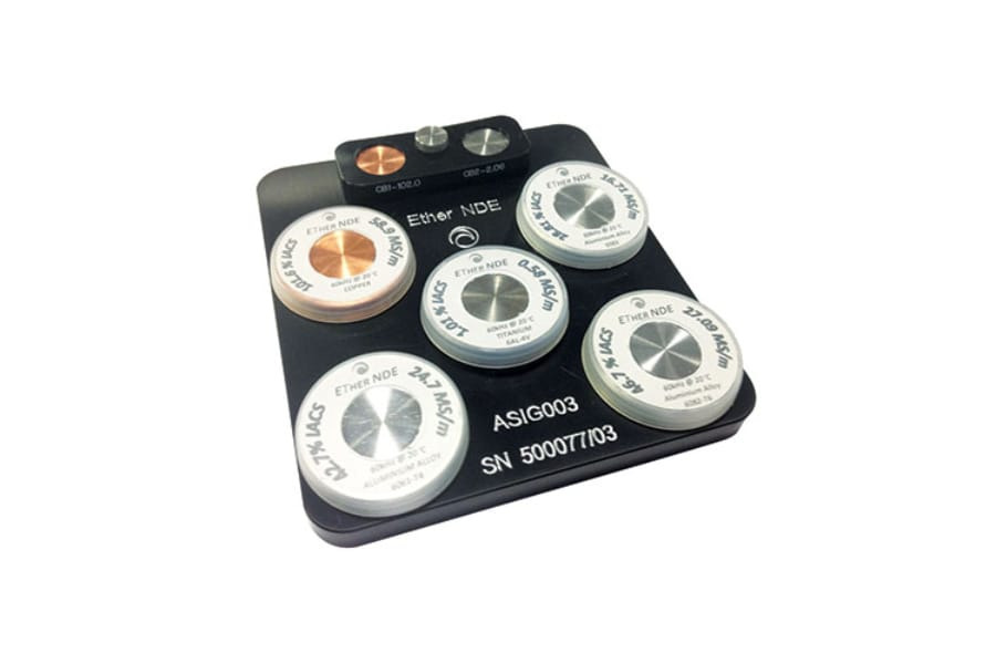 eddy current reference standards and calibration blocks for conductivity verification