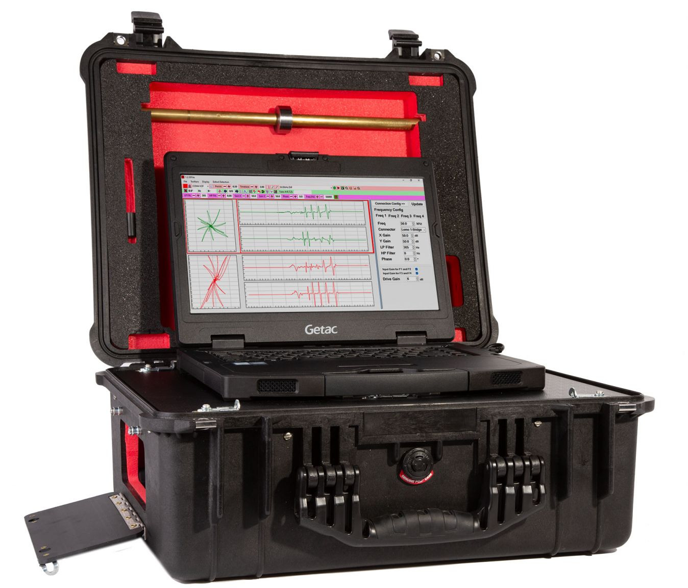 eddy current testing scanner and encoder system with portable data acquisition case